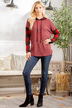 Plaid and Burgundy Top