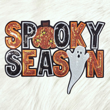 Scratch Decor - Spooky Season Sequin on Black Felt Large Iron on Patch