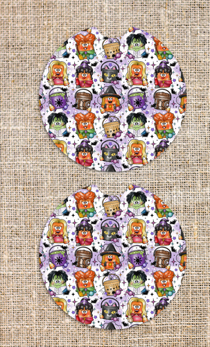 Halloween Sister Nuggets Car Coaster Set