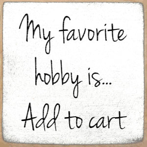 Add to Cart Wood Block Sign