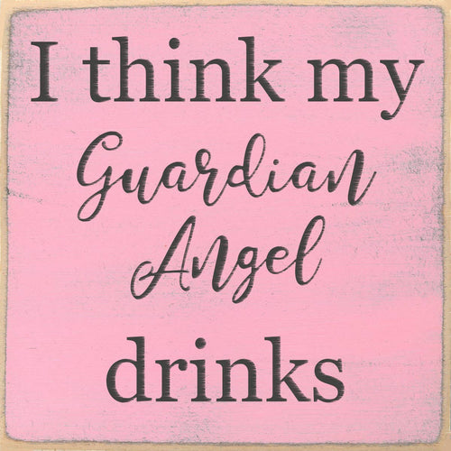 Guardian Angel Wood Block Sign