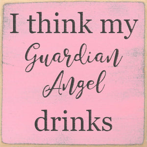Guardian Angel Wood Block Sign