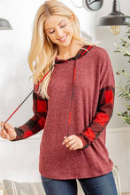 Plaid and Burgundy Top