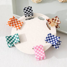 6 Piece Checkerboard Mini Hair Clip Set