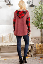 Plaid and Burgundy Top