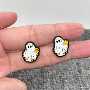 Halloween Acrylic Studs: Hippie Ghost