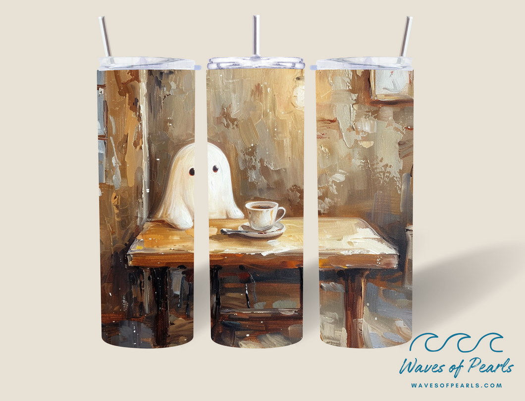 Ghost with Coffee Tumbler