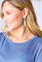 Vintage Style Turquoise Stone Geometric Drop Earrings