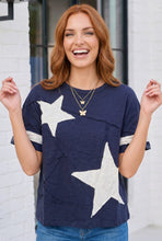 Star Power Navy Varsity Tee