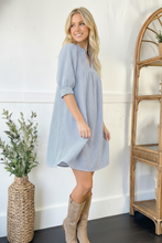 Sunday Stroll Blue Pin Stripe Dress