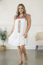 Fiesta Bloom Embroidered Dress