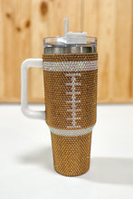 Golden Brown Football Insulated 40oz. Tumbler with Straw