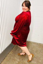Be Your Own Star Ruby Mock Neck Velvet Dress