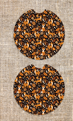 Fall Foxes Car Coaster Set