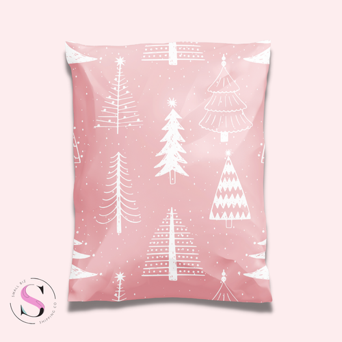 Pink Christmas: 6” x 9” Poly Mailer