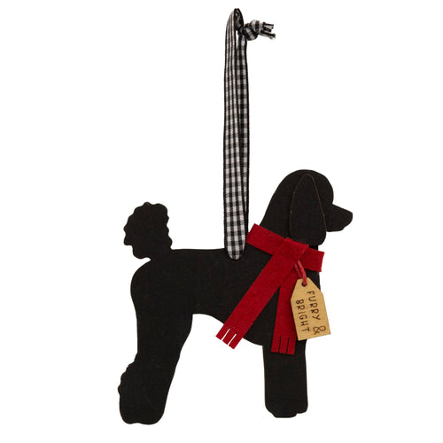 Furry & Bright Poodle Christmas Ornament