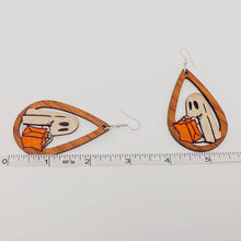 Halloween Ghost Wooden Dangle Earrings