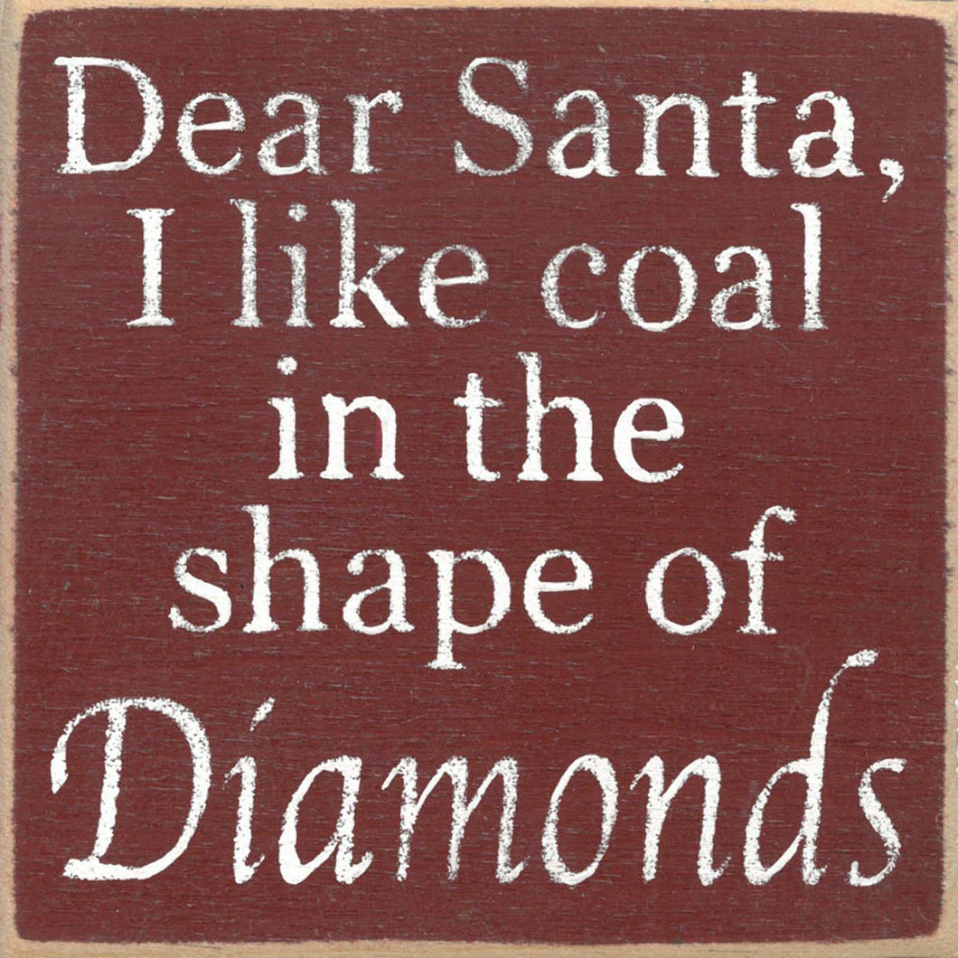Diamonds Wood Block Sign