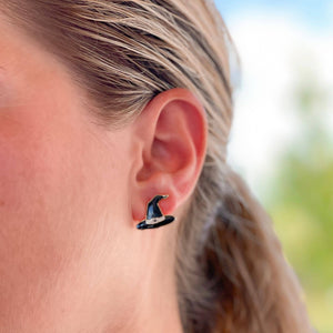 Witch Hat Enamel Stud Earrings