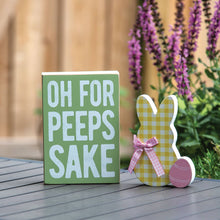 For Peeps Sake Box Sign & Chunky Bunny Sitter Set of 2