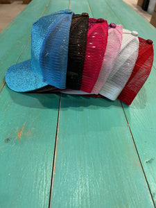 Vibes Hat Company - Vibes Light Blue Glitter Ponytail Caps | Sparkle | Baseball