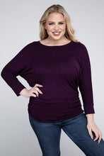 Luxe Rayon Boat Neck 3/4 Sleeve Top