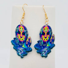 Halloween Acrylic Mask Character Printed Earrings