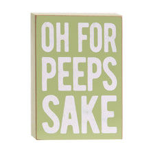 For Peeps Sake Box Sign & Chunky Bunny Sitter Set of 2