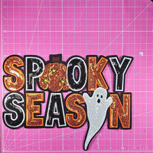 Scratch Decor - Spooky Season Sequin on Black Felt Large Iron on Patch