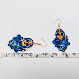 Halloween Acrylic Mask Character Printed Earrings