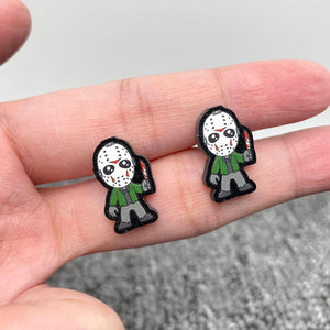 Halloween Character Acrylic Studs: Mask Man with Knife