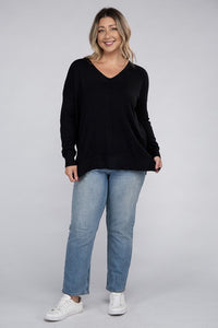 Garment Dyed Front Seam Sweater