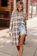 Playful in Plaid Mocha Button Down Cardigan