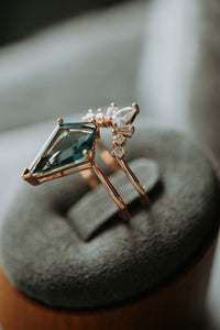 Samara 2PC Blue Crystal Ring Set