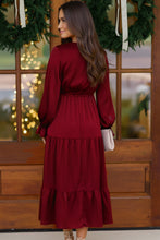 Goddess Grove Red Satin Maxi Dress