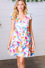 Color Splash Button Up Lined Dress