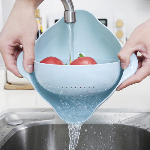 Double Layer Rotating Colander