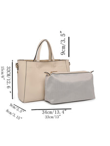 Women Tote Purse Crossbody with Inner Detachable Bag
