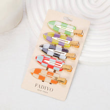 5PCS  Large Checkerboard Hair Pin Set