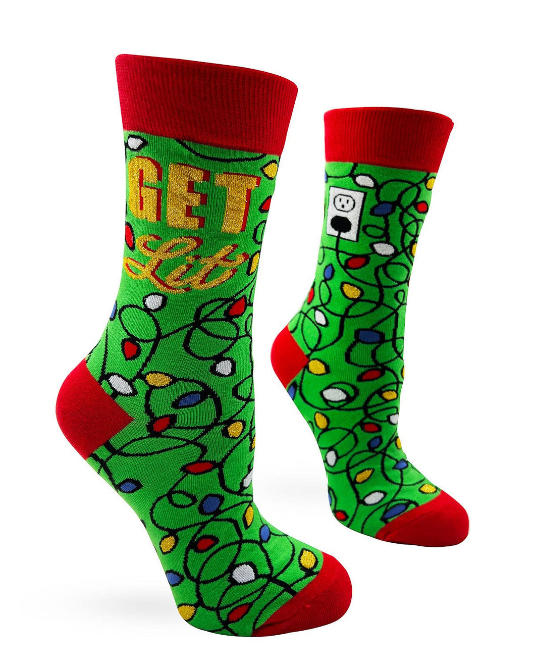 Get Lit Women's Novelty Crew Socks