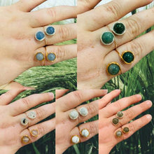 Moss Agate Double Wrap Ring