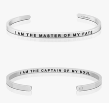 I Am the Master of My Fate, I Am the Captain of My Soul Mantraband Bracelet