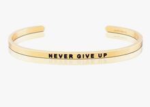Never Give Up Mantraband Bracelet
