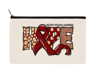 Hope Multiple Myeloma Awareness Zipper Pouch