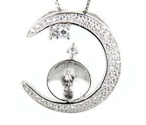 Moon Mounted Necklace
