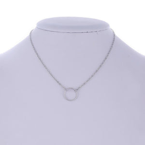 Minimalist Round Pendant Choker Necklace