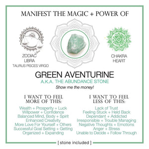 MANIFEST THE MAGIC + POWER OF YOUR CRYSTAL GREEN AVENTURINE