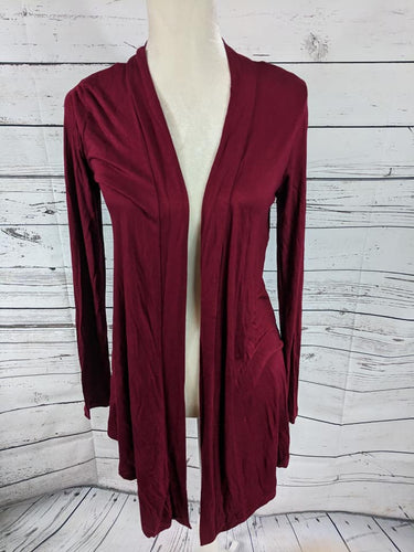 Light Weight Open Cardi Wine