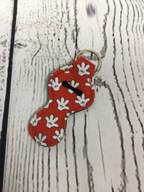 Lip Balm Holder Key Chain - Mouse Hands