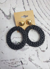 Woven Textured Circle Earrings